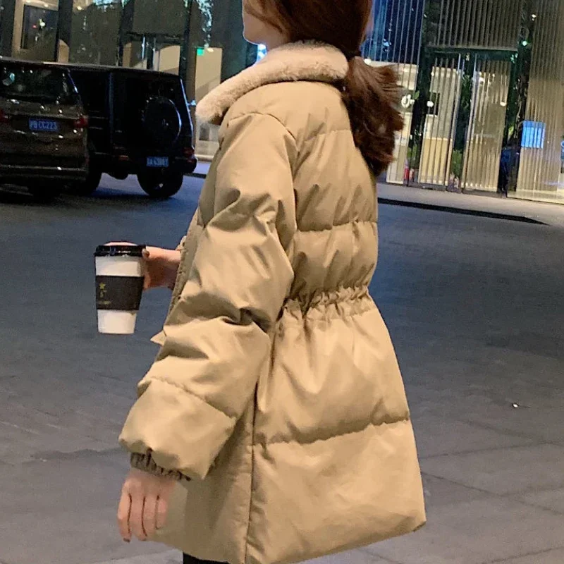Женская парка блузовая куртка плюшевая свободная повседневная подкладка теплая