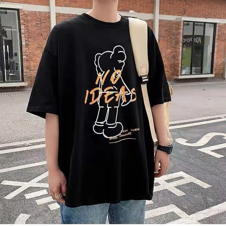 

T-shirt short sleeve male Korean version trend 2021 summer new casual loose half sleeve ins tide brand Joker couple jacket