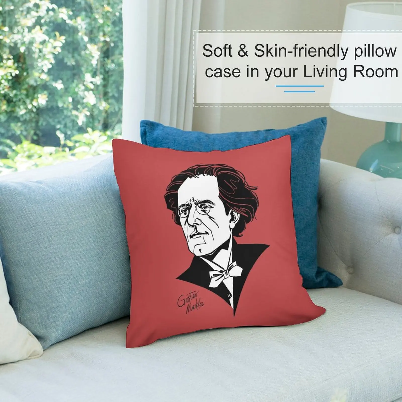 Декоративная подушка в шотландскую клетку Gustav Mahler