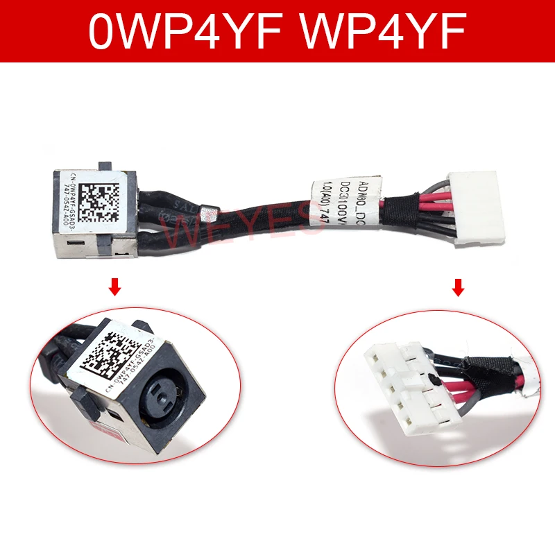 0WP4YF WP4YF для Dell Latitude E5570 Precision 15 3510 E5570 E5540 M3510, разъем питания постоянного тока с кабелем, Новинка