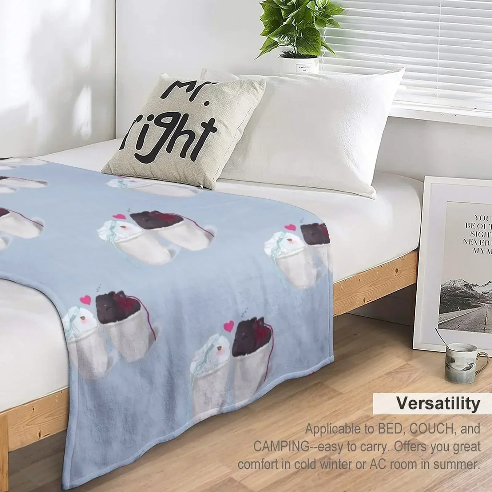 Одеяло WanXian с маленькими кроликами покрывала одеяла украшения для диванов