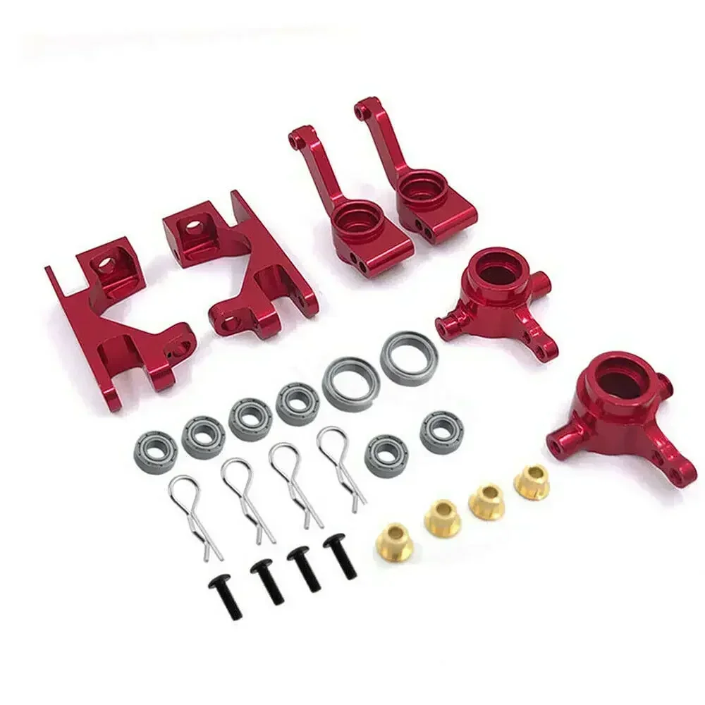 Фото Алюминиевые левые и правые рулевые блоки для 1/10 Trxs Slash 4x4 #   6837X C-Hubs, 6832X Axle Carriers, Caster Blocks 1952X №3