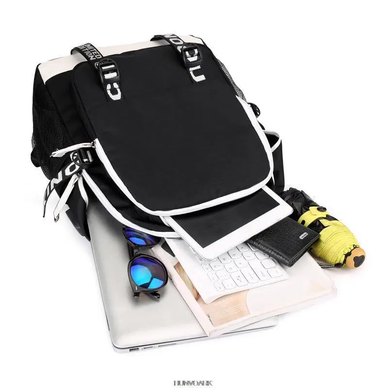 USB-рюкзак атака на Титанов для мальчиков и девочек школьные ранцы подростков