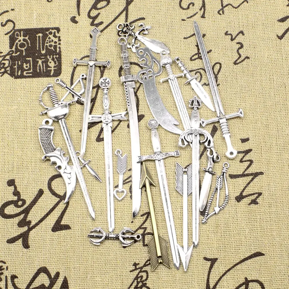 

Лук и стрела кинжал телефон очаровательные ювелирные изделия Diy ручной работы