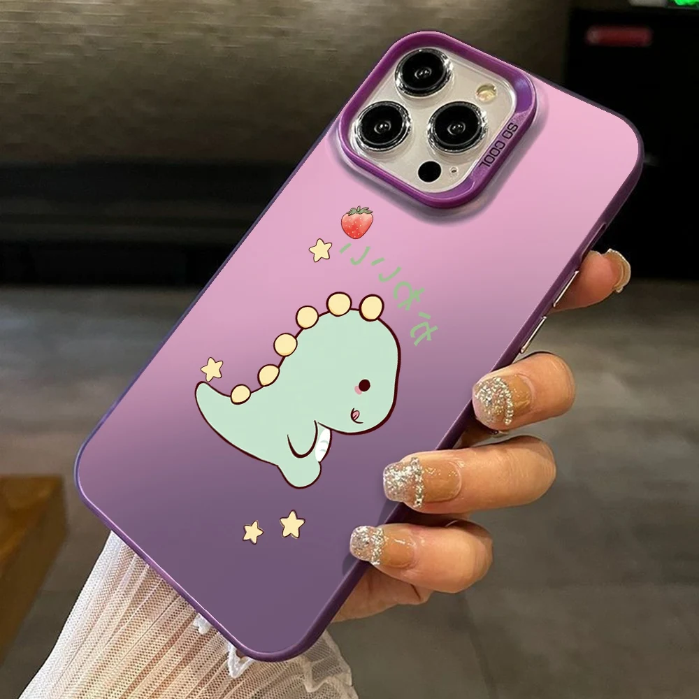 Чехол для Vivo Y91C Y91i Y93 Y95 1820 2015 V30E V17 V2026 V2029 S1 Pro Cute Dinosaur Cover Vivo1811 1816 1920 1906 IMD Plating
