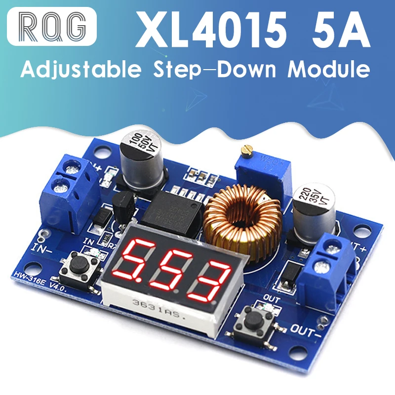 5A 75W XL4015 DC-DC Converter Adjustable Step-Down Module 4.0-38V to 1.25V-36V DIY Power Supply | Обустройство дома