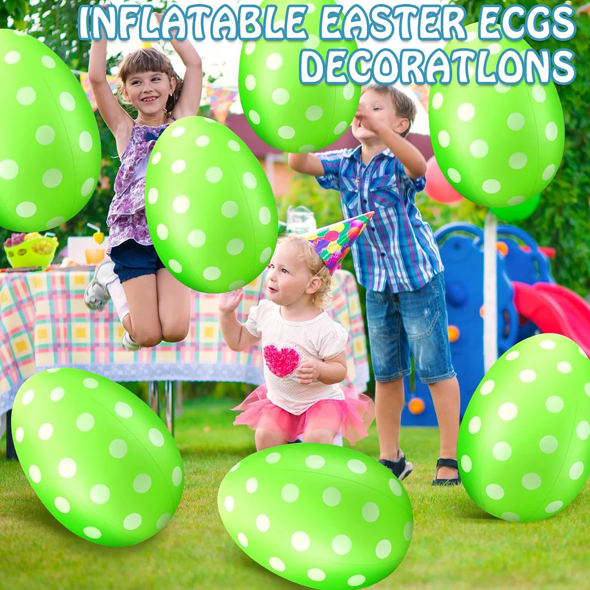 24-дюймовые надувные пасхальные яйца гигантские наполняемые красочные