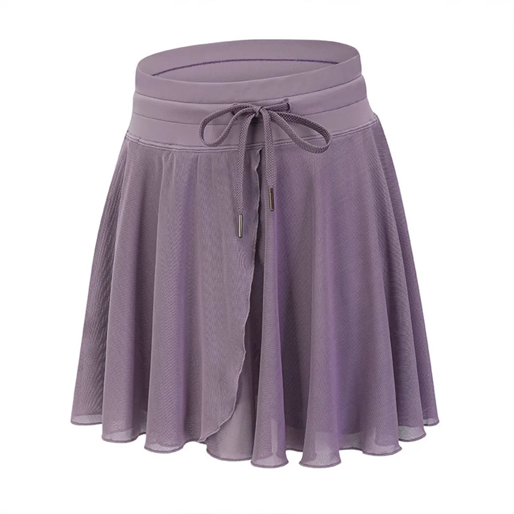 New Sports Tennis Mini Skirts Women's Summer Running Golf Volleyball Yoga Shorts High-Waist Mesh Breathable Fitness Dance Skorts