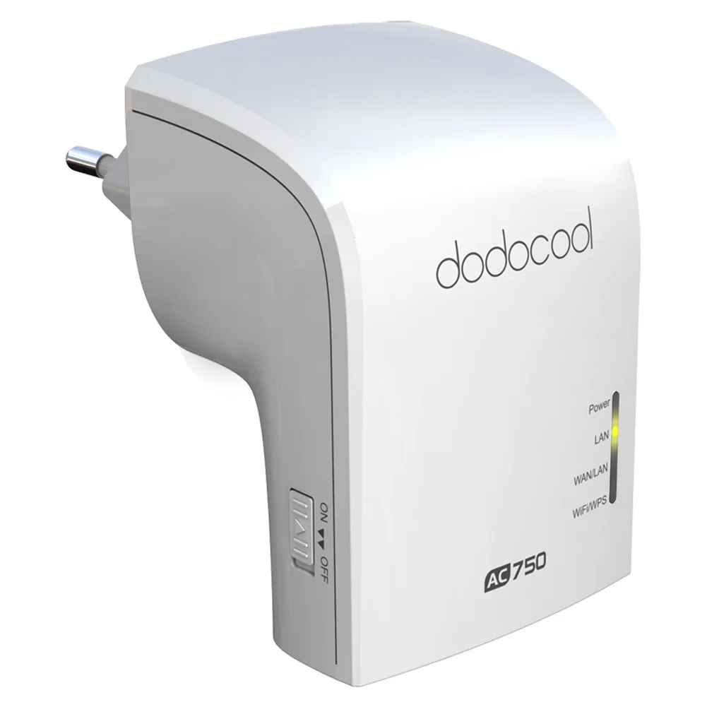 

Dodocool AC750 двухдиапазонный беспроводной Wi-Fi AP/повторитель/роутер одновременно 2,4 ГГц 300 Мбит/с и 5 ГГц 433 Мбит/с вилка EU/US