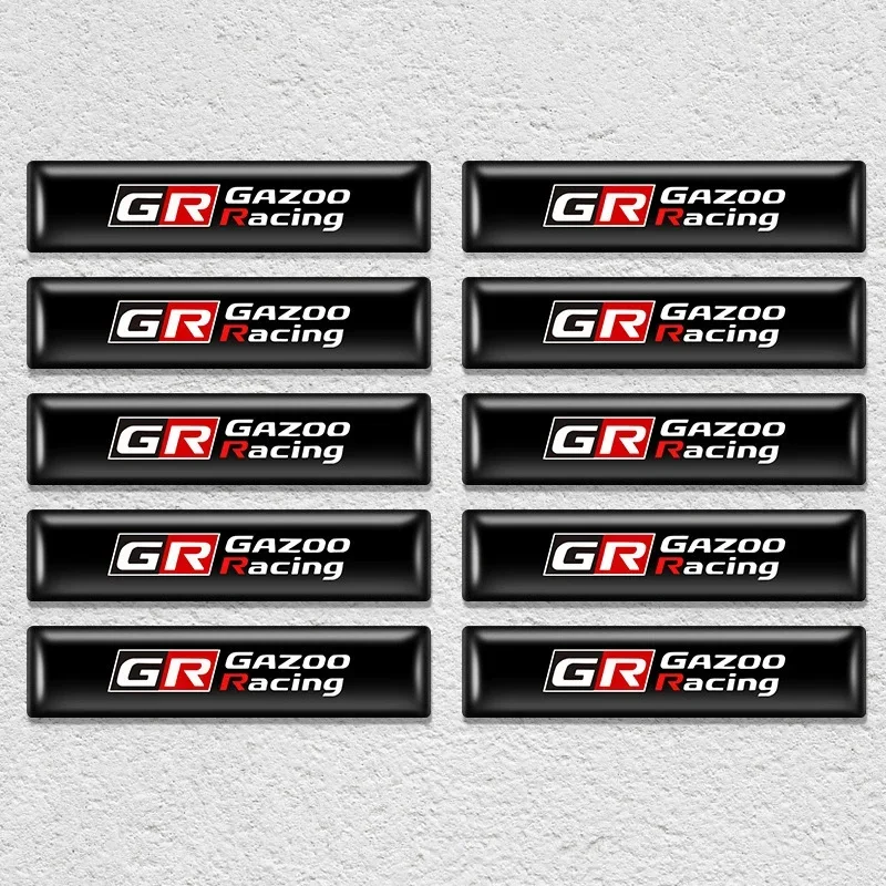 

10 шт. эпоксидная автомобильная наклейка GR Sport Interior для GR Gazoo Racing C-HR RAV4 Avensis Prado Corolla, задние наклейки на кузов, аксессуары