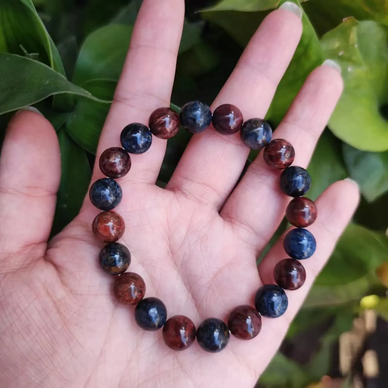 

1pcs/lot Pure Natural Landscape Pattern Wonderful Beautiful Pietersite Stone Ball Bracelet texture Pretty luster jewelry taki