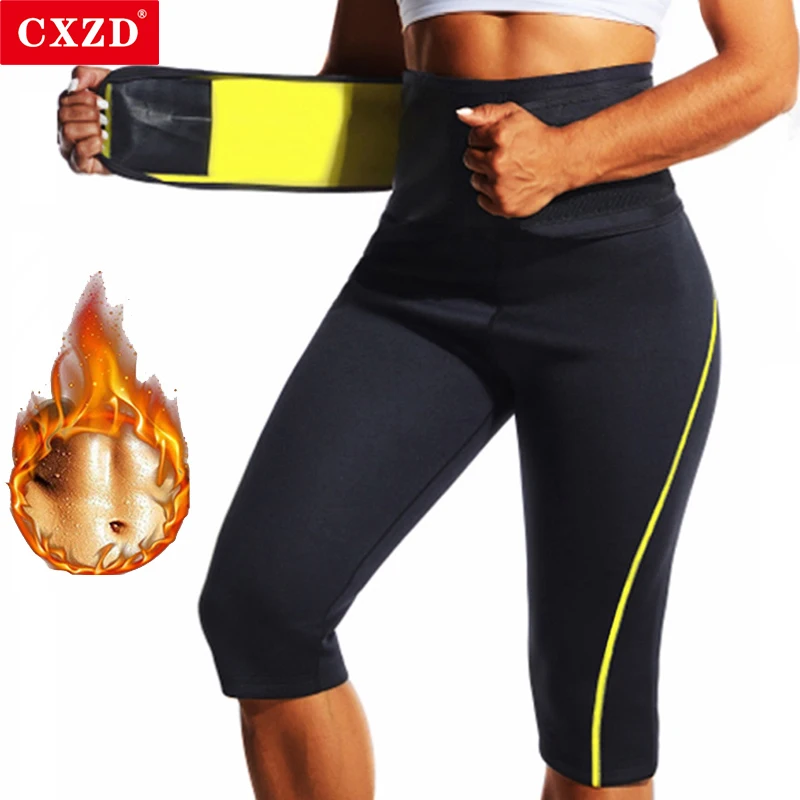 CXZD Sweat Sauna Pants Neoprene Tummy Hot Thermo Leggings Body Shaper Weight Loss Waist Trainer Fitness Workout Slim | Женская одежда