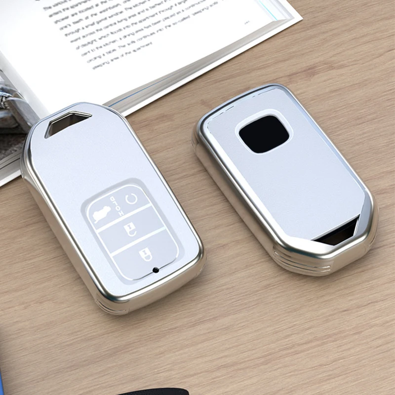

Leather Grain TPU Remote Car Key Case Cover Fashion Shell for Honda Accord Civic CR-V Fit HR-V XR-V Protector Car Accessories