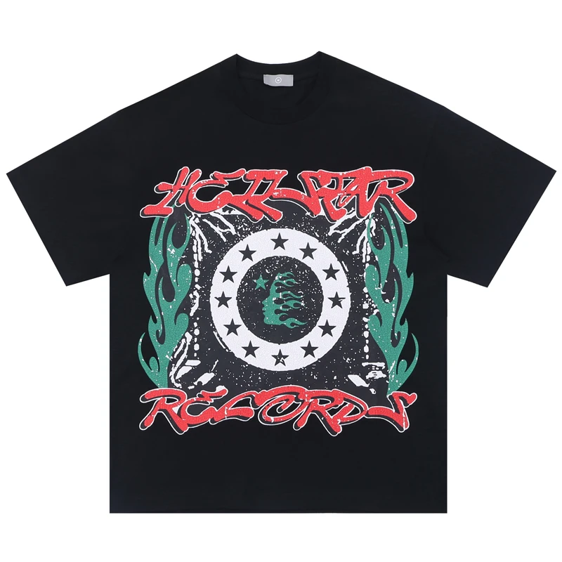 

Black Hellstar T-shirt Men Women Alphabet Logo Printed HELLSTAR T Shirt High Street Fashion Casual Loose Couple Top Tee