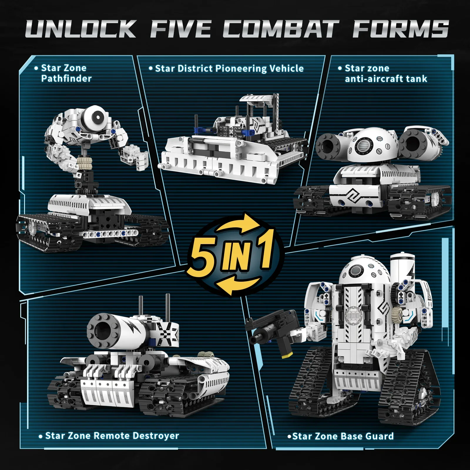 5 в 1 строительные блоки для бульдозера с дистанционным управлением