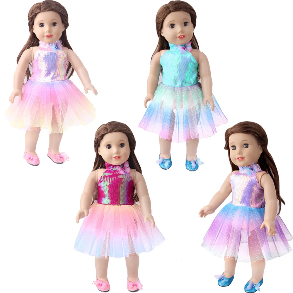 

New Arrivals Kawaii Colorful Bow Gauze Skirt Doll Clothes 18 Inch Doll Girl &43cm Doll OG Girl Doll Russia DIY Gift's Toys