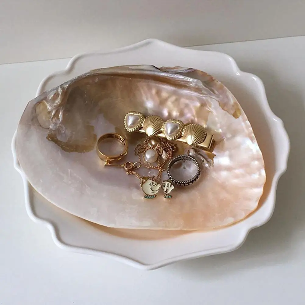 

Retro Ins Style Natural Plate Jewelry Storage Home Decoration Jewelry Storage Tray Plate L3v7