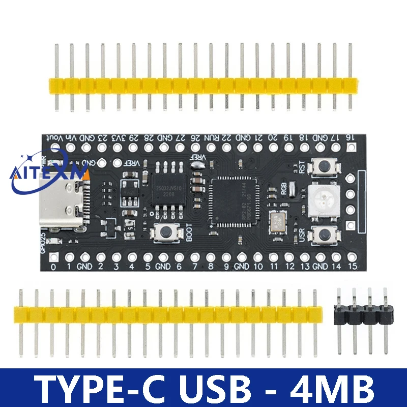 Raspberry Pi Pico Board RP2040 TYPE-C / MICRO Dual-Core 264KB ARM микрокомпьютеры с низкой мощностью