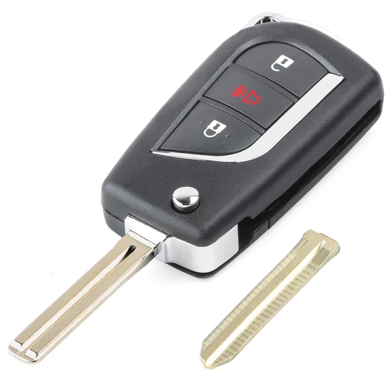KEYECU 315 МГц H чип 89070-06790 FCC ID: HYQ12BFB откидной складной 3 + 1 4 кнопки дистанционного
