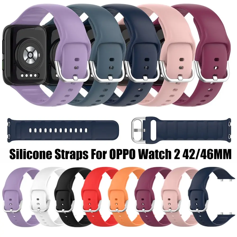 

Silicone Sports Straps For OPPO Watch 2 42MM 46MM Smart Watch Accessories Replacement Bracelet Band Fashion Wrist Watchband