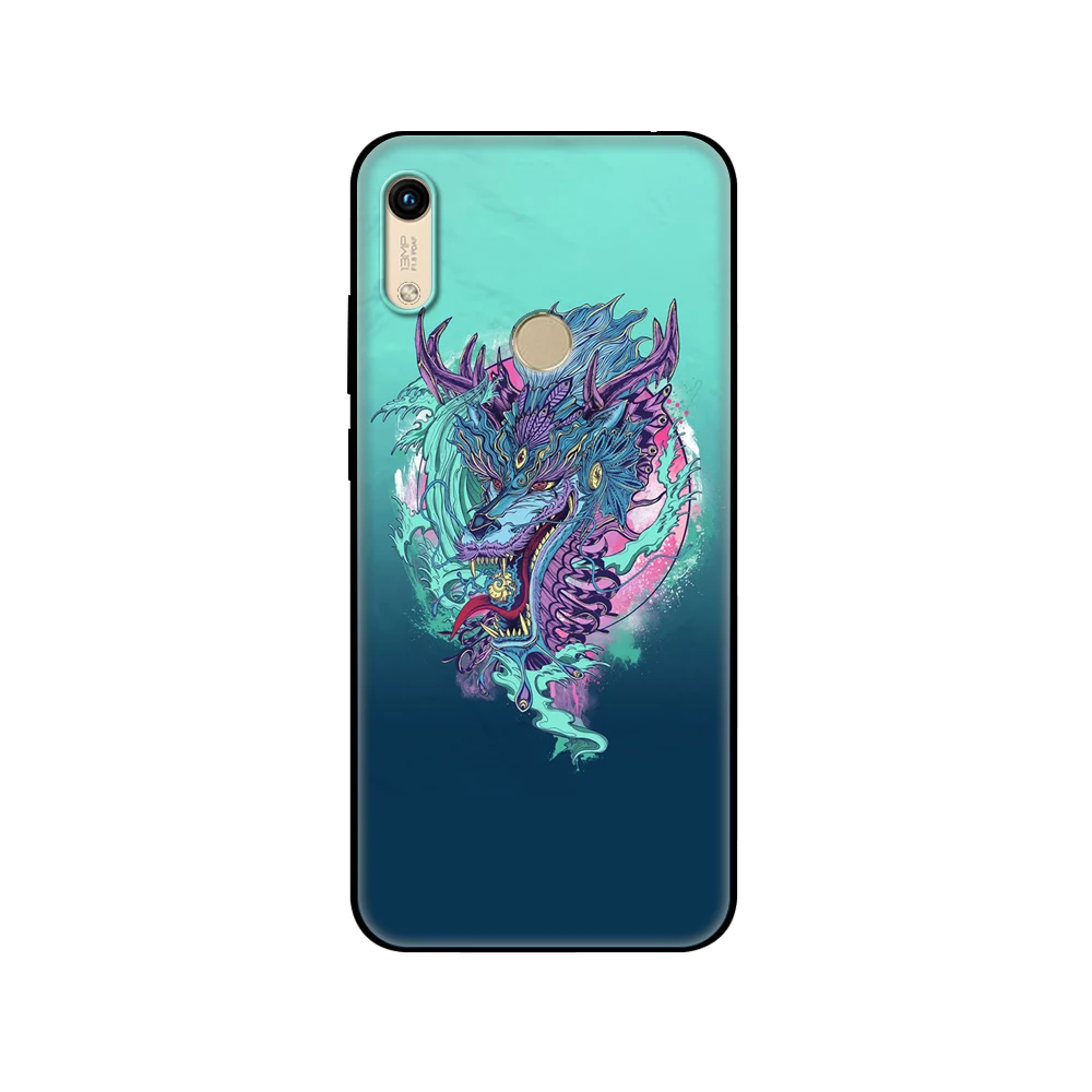 Чехол для Honor 8a Prime 8s 9 10X Lite 9A 9C 9X Premium Pro 9S чехол с татуировкой дракона в японском