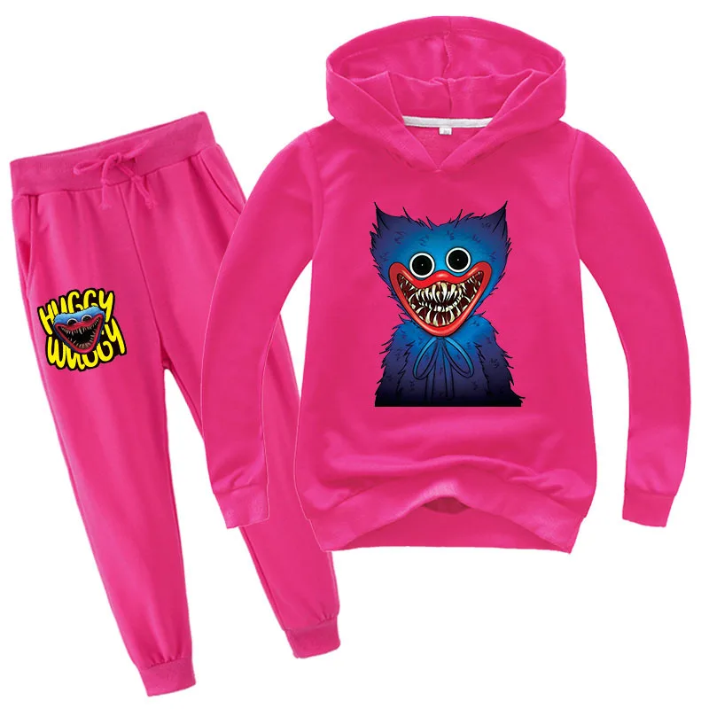 

Game Poppy Playtime Hoodie Kids Horror Clothes Boys Fashion Huggy Wuggy Sweatshirt Tops Pants 2pcs Sets Toddler Girls Outfits