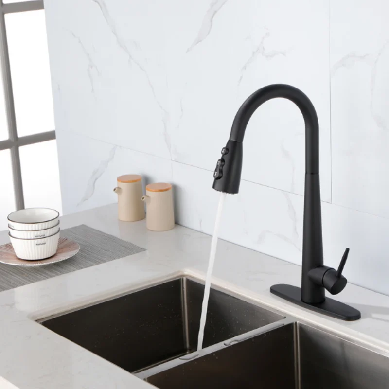 

Kitchen Faucets with Pull Down Sprayer\ Kitchen Sink Faucet with Pull Out Sprayer\ Fingerprint Resistant\ Single