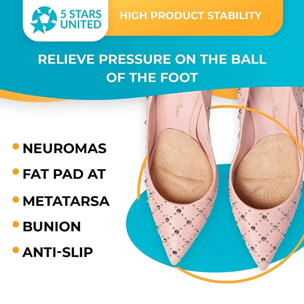 1Pair Silicone Insoles for Shoes Women High Heels Inserts Insole for Sandals Non-slip Cushion Foot Pain Relief Forefoot Gel Pads