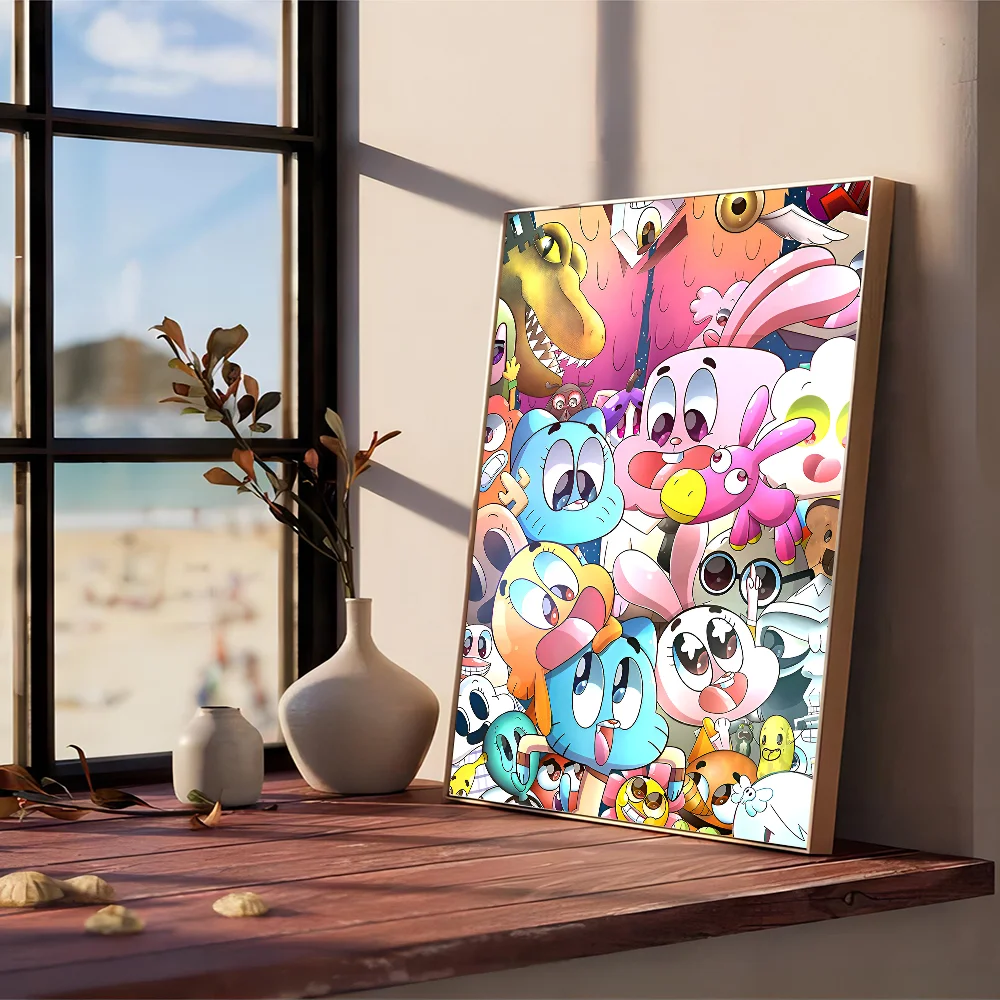 Удивительный мир мультфильм G-Gumball самоклеящаяся искусство Женская комната бар