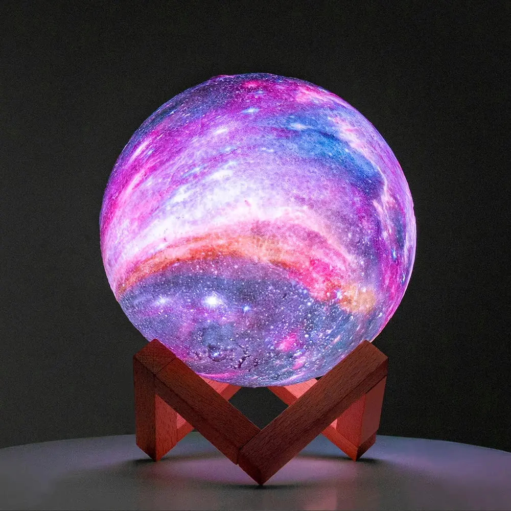Светодиодная лампа в виде Луны и галактики 3D светильник Лавовая Лампа форме