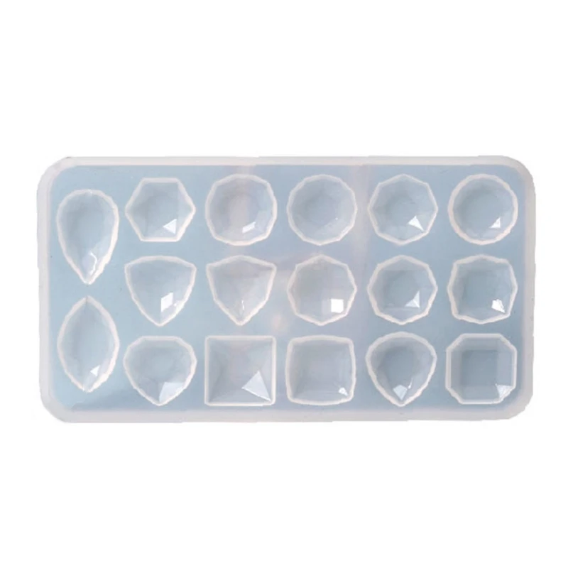 

Glossy Silicone Mold Various Shaped Gems Resin Mold Square Oval Heart Gem Epoxy Resin Casting Mold DIY Crystals Jewelry