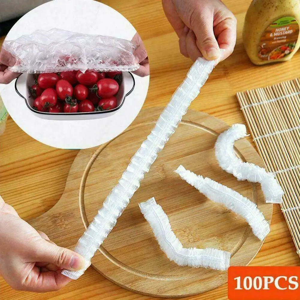 

Disposable Food Cover Elastic Plastic Wrap Food Grade Food Lids Shoe Cover Shower Headgear Bowls Caps Food Fresh Saver Bag Dust