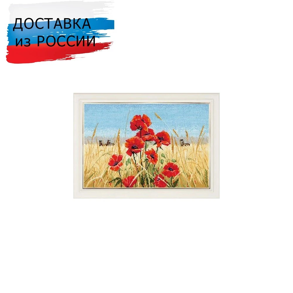 1010 Набор для вышивания ОВЕН 'Лето поле маки' 31*20см |