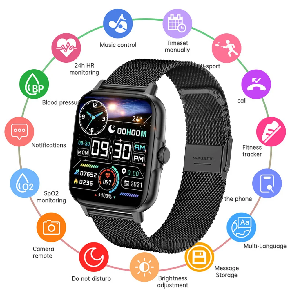 

Смарт-часы с Bluetooth, водостойкие, IP68, для мужчин и женщин