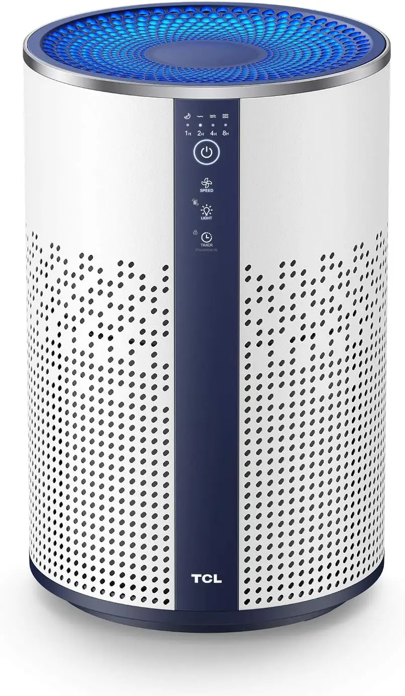 

Purifier for Home Room Bedroom True H13 HEPA Air Filter Remove 99.97% Smoke Odor Pet Dander Dust Pollen Mold Air Cleaner Metal D