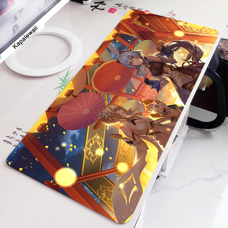 

Large Gaming Mouse Pad Genshin Impact Mousepad Keyboard For Computers Mousepads Anti-slip Soft Notebook Office Carpet XXL Pads