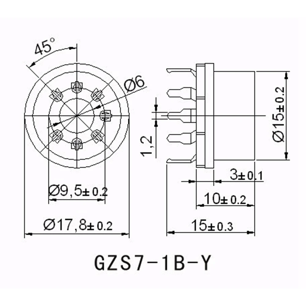 7-контактная пластиковая вакуумная трубка с цоколем клапана для B&ampW 6J1 6Z4 6X4 12AE6 6AT6