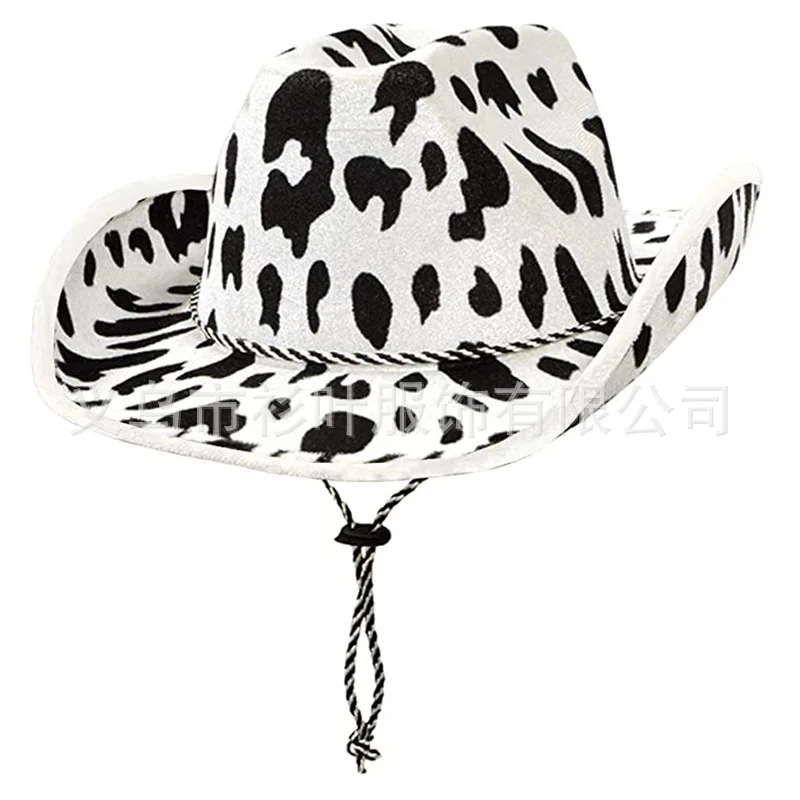 Canival Cosplay Funny Wig Hat Party Accessories Milk Cow Styple Cowboy Hats Cap