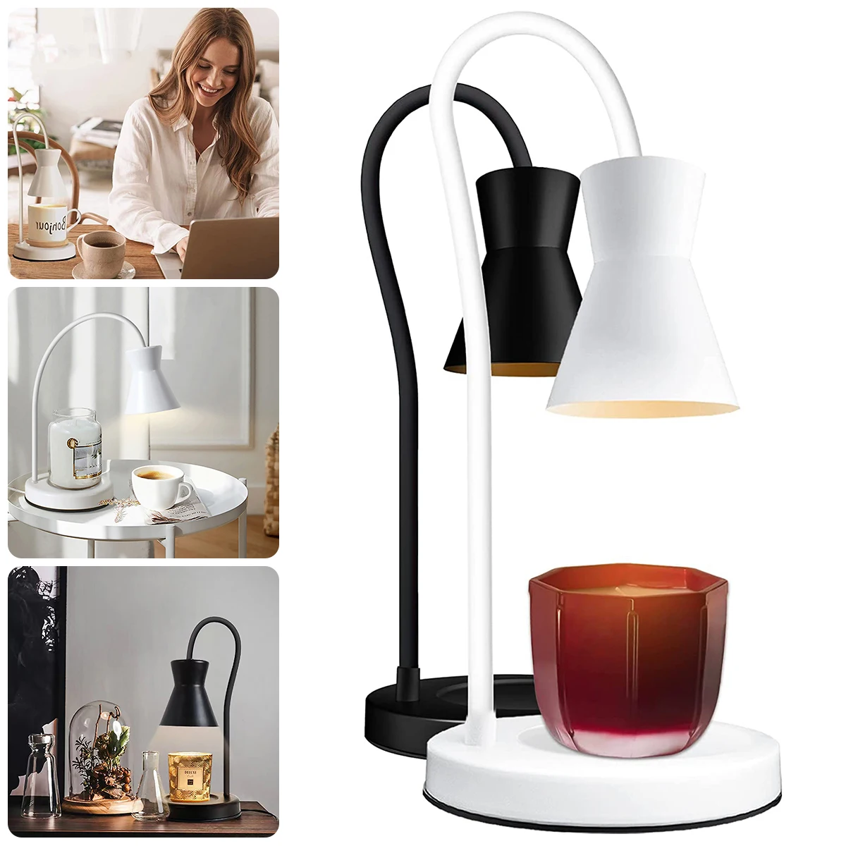 

Новая лампа для подогрева свечи с 2 лампочками, гибкая лампа на 360 градусов с регулируемой высотой