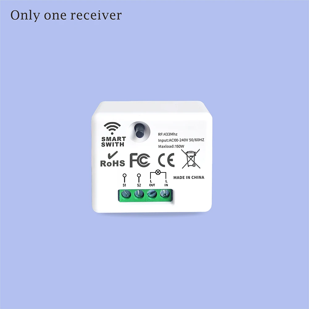 

Беспроводной умный выключатель света SLMPLEFUN 433МГц 220В/110В