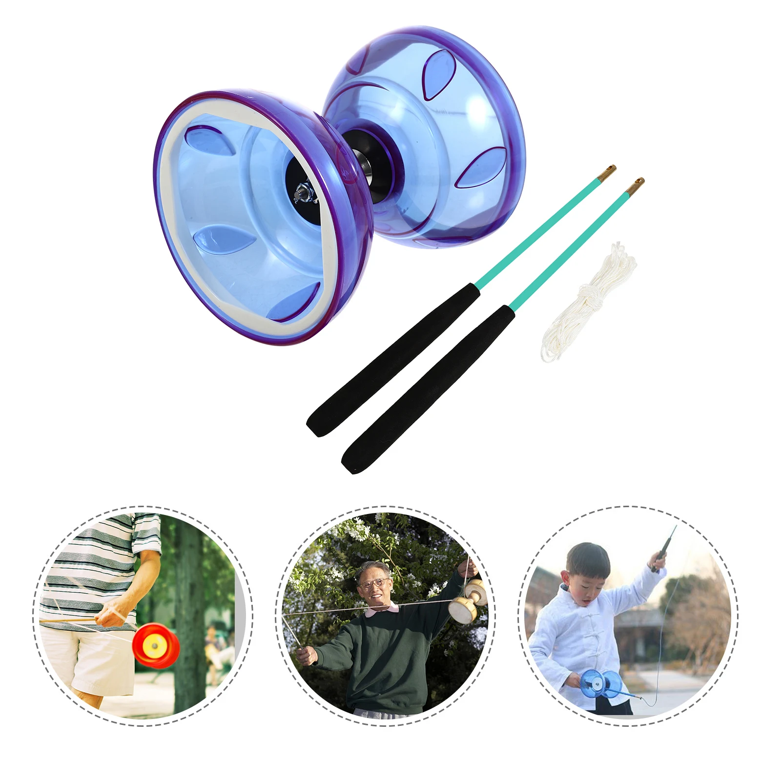 

Yoyo Diabolo Chinese Kids Sticks Party Beginners Bearing Professional Birthday Exercise Training Agility Favor Responsive