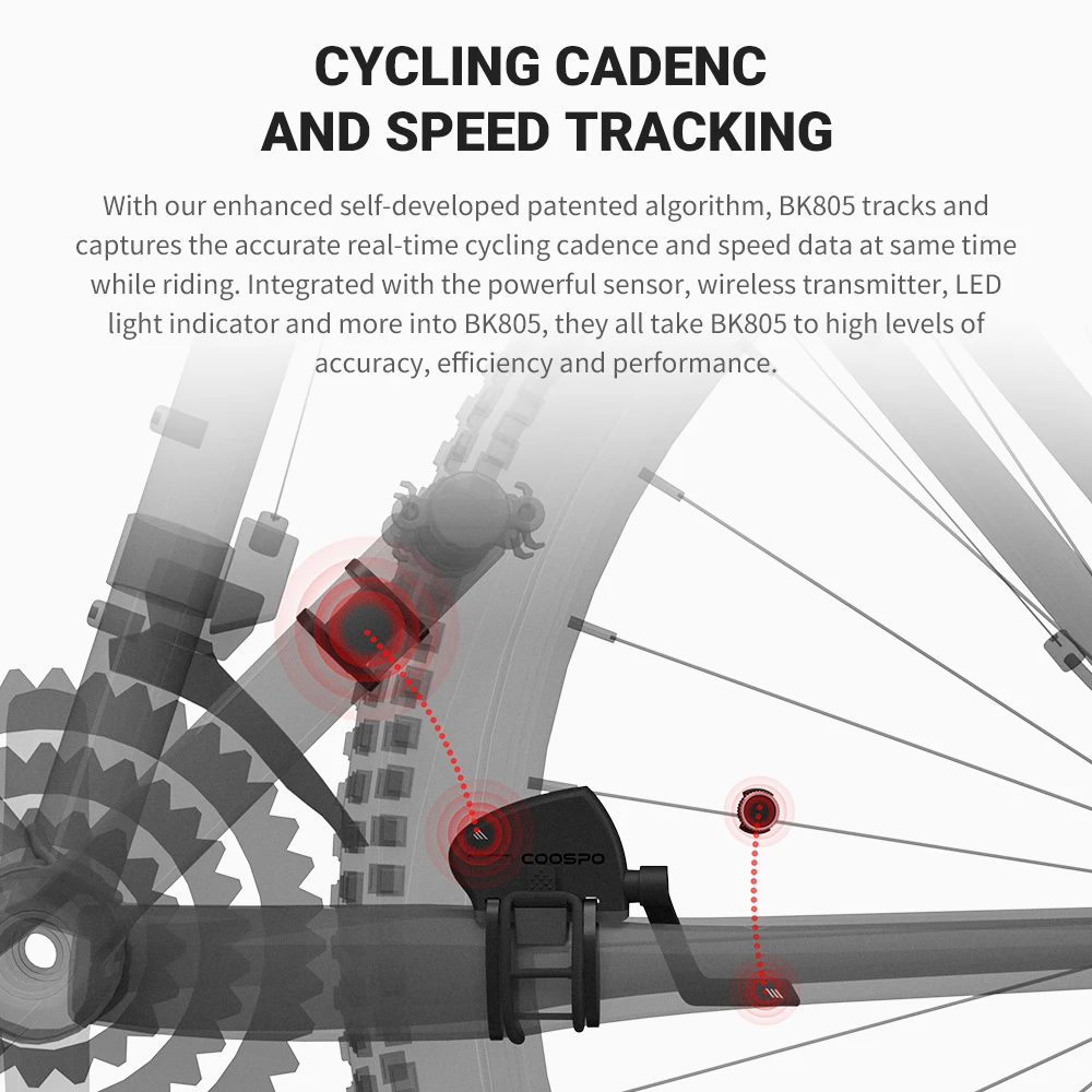 Беспроводной Bluetooth 5.0 датчик движения велосипеда