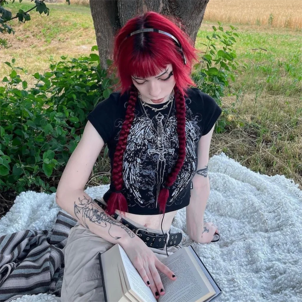 

Модные летние укороченные топы Y2K в стиле гранж с принтом «Крылья свободы» для E-girl, облегающие футболки в стиле Харадзюку 1920-х с коротким рукавом, футболка в стиле эмо