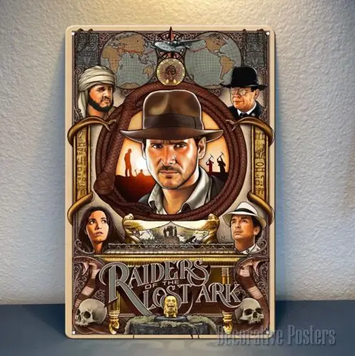 1н металлический постер из фильма Потерянный ковчег — знак размер: 20x30 см