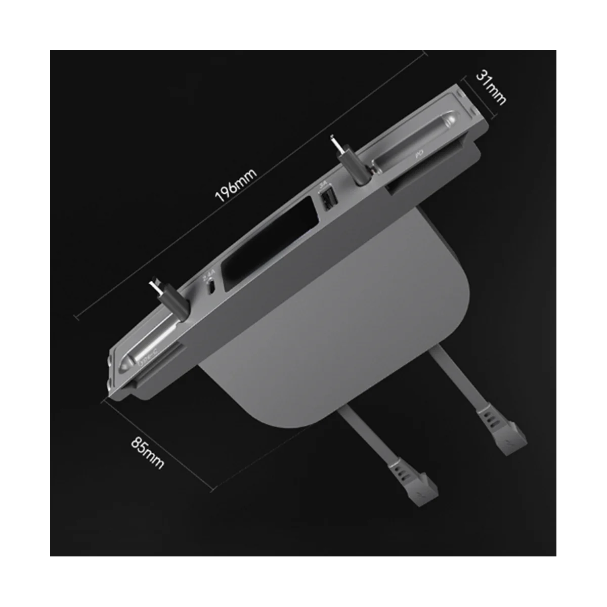 USB-Док-станция телескопическая для Tesla Model 3 Y 2021-2023 18 Вт