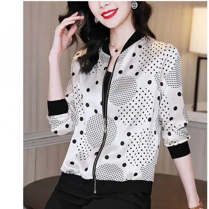 

Female Jackets 2022 Korean spring Autumn Casual Long Sleeve Zipper Bomber Jackets Women Outerwear Clothes Woman Coats Fashion S4