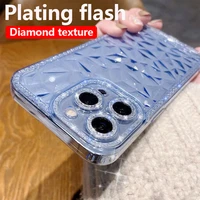 luxury glitter diamond clear case for iphone 13 12 11 pro max soft silicone phone cover for iphone x xs xr 8 7 plus se 2020 2022