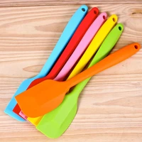 21cm hot universal heat resistant integrate handle silicone spoon scraper spatula ice cream cake kitchen tool utensil