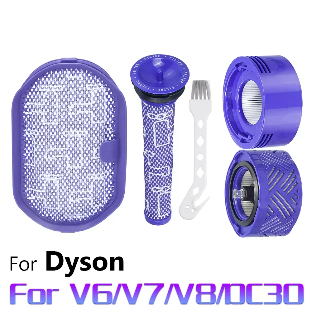 

V6 V7 V8 D30 Cordless Handheld Vac Pre Post Hepa Filter Replacements Vacuum Washable Big Absolute Total Clean Replace For Dyson