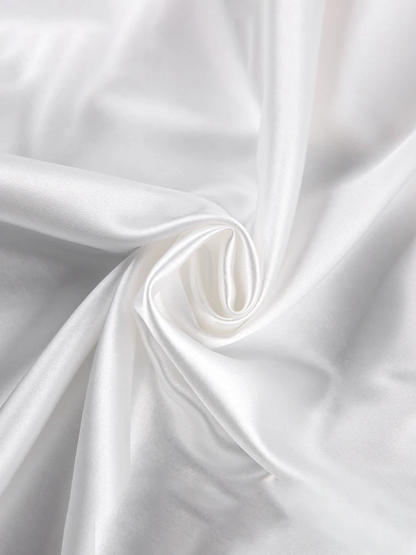 Marthaqiqi Pink Satin Women Pajama Feathers Long Sleeve Nightwear Turn-Down Collar Low-Cut Nightie Trousers Nightie Suit Female